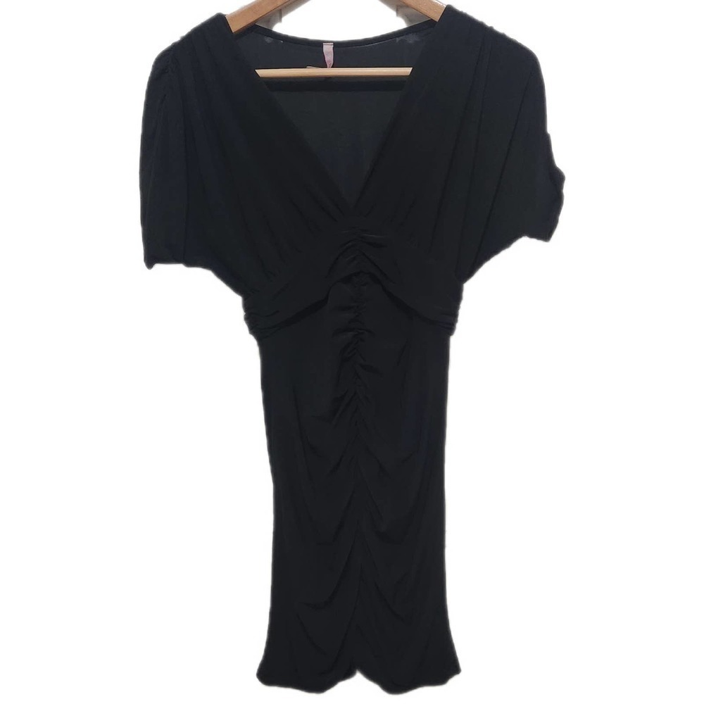 Little‎ Black Mini Dress Ruching Bodycon Women's Size Small